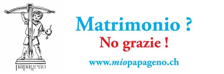 striscione papageno matrimonio no grazie